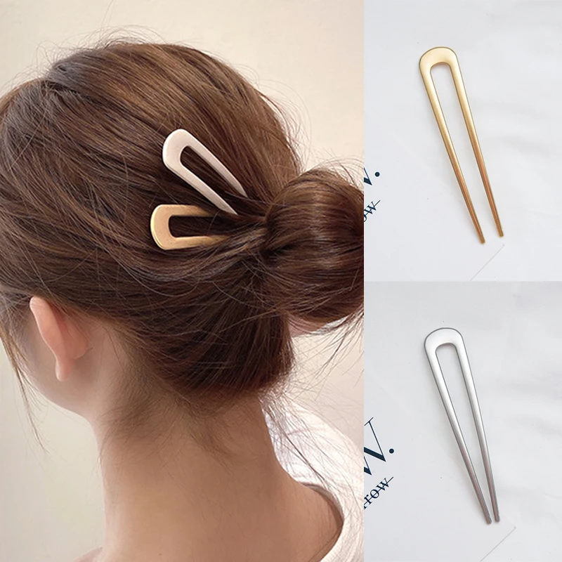 

U-shaped Pin Metal Barrette Clip Hairpins Simulated Bridal Tiara Hair Accessories Wedding Hairstyle Design Tools