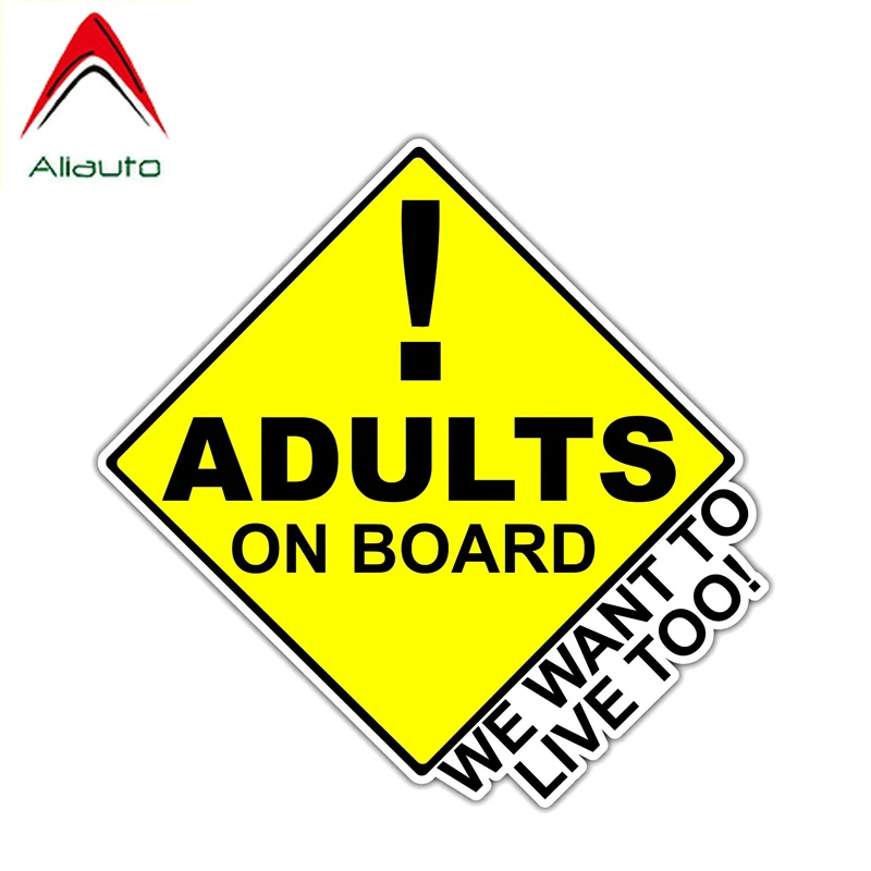 Предупреждающая наклейка на машину Aliauto для взрослых борту мы хотим жить слишком