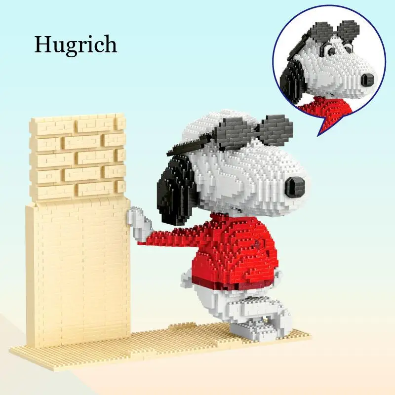 

Girl Series Cartoon Snoopy Building Block Small Particle Boys Assembled Toy Puzzle Cute Birthday Gifts Carousel