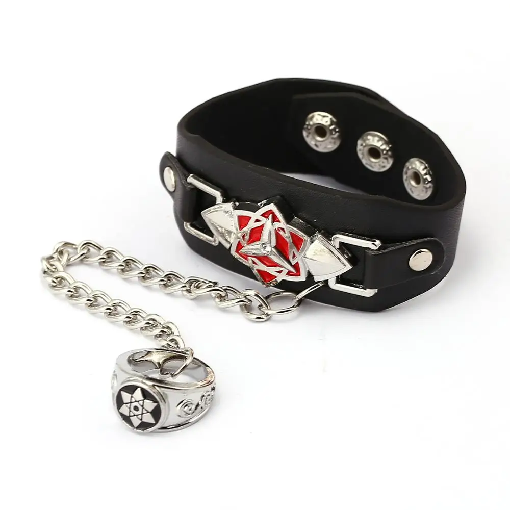 Hot Selling Anime Akatsuki Uchiha Kakashi Sasuke Sharingan Bracelet Cosplay Props Christmas Gift for Boys Adult | Тематическая