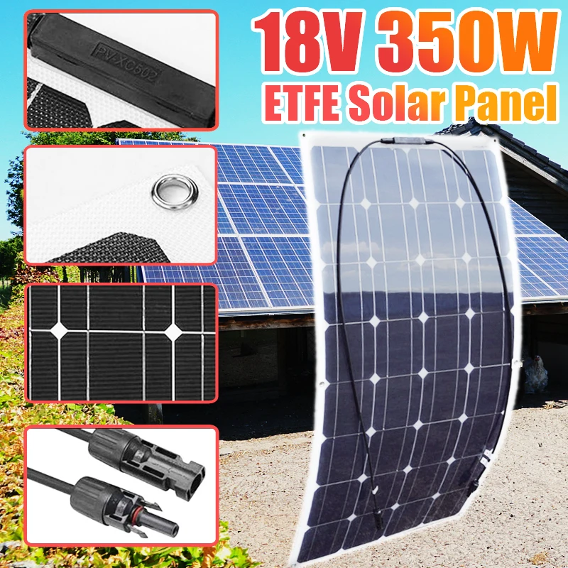 Солнечная панель 18 в 350 Вт ETFE монокристаллическая энергия зарядное устройство