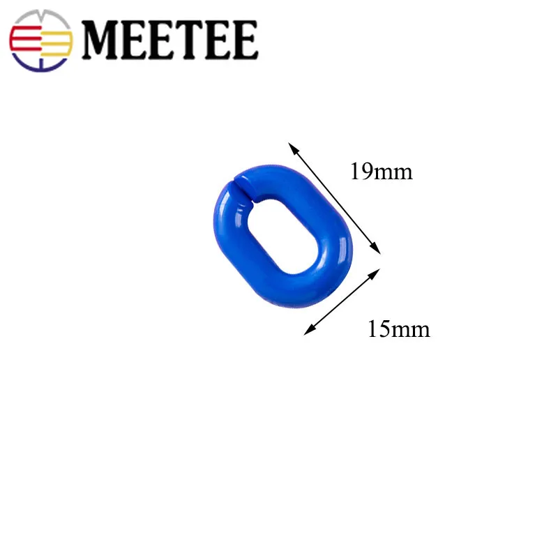 Meetee 100 шт. 19x15 мм цветное уплотнительное кольцо Пряжка пластиковая акриловая