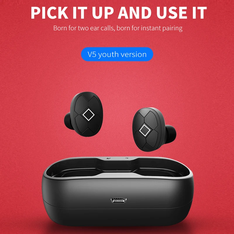 TWS Bluetooth 5 0 беспроводные наушники спортивные с сенсорным управлением гарнитура
