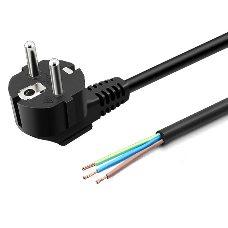 

AC Power Cord hree core. No tail European PLUG PC LCD LED Cable Prong Laptop,1.5M Pure copper power cord