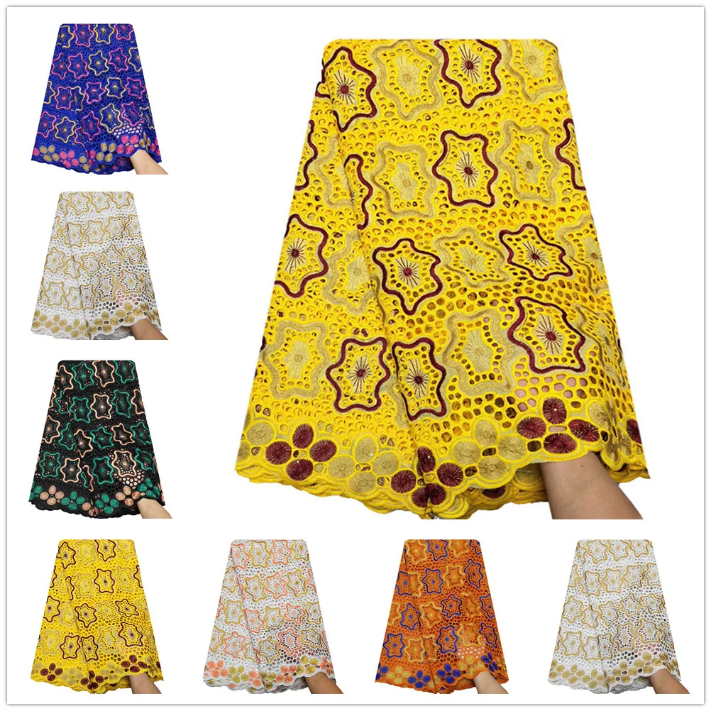 Чистый хлопок кружевная ткань для домашнего интерьера женское платье швейный