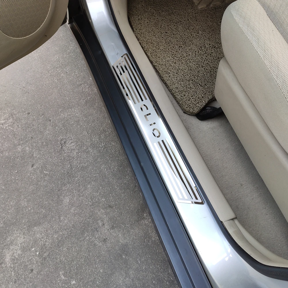 

Car Accessories For Renault CLIO IV clio 4 Door Sill Scuff Plate Guards Stainless Door Sills Pedal Car Styling Sticker 2014-2019