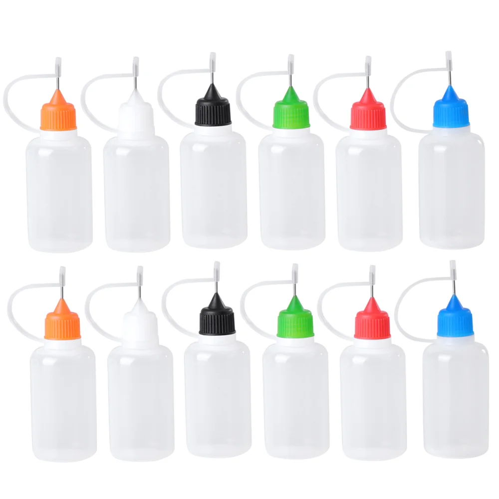 12 шт. 30 мл тату игла наконечник сжимаемый клей аппликатор точная бутылка пипетка