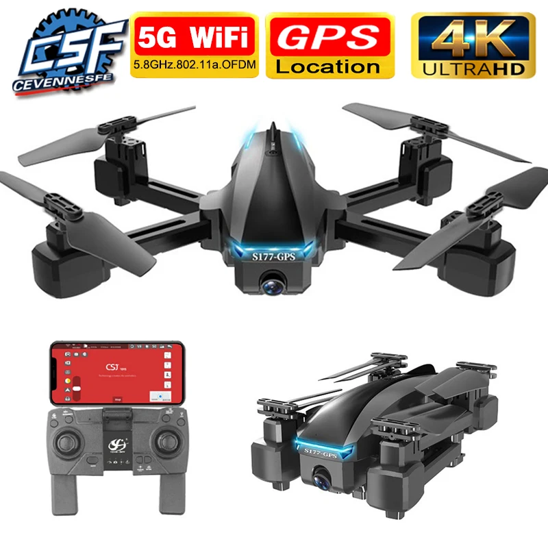 2020 Новый S177 Дрон WIFI HD широкоугольная двойная камера gps 4k 5G fvp дроны Квадрокоптер 20