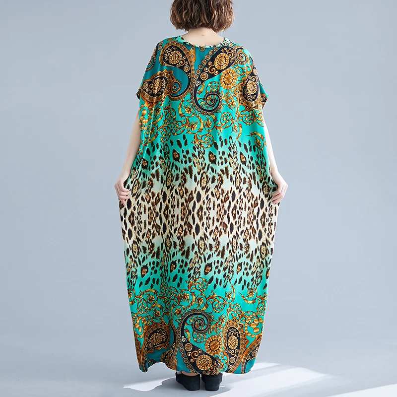 Богемные платья Свободное длинное платье макси винтажное с рукавами летучая