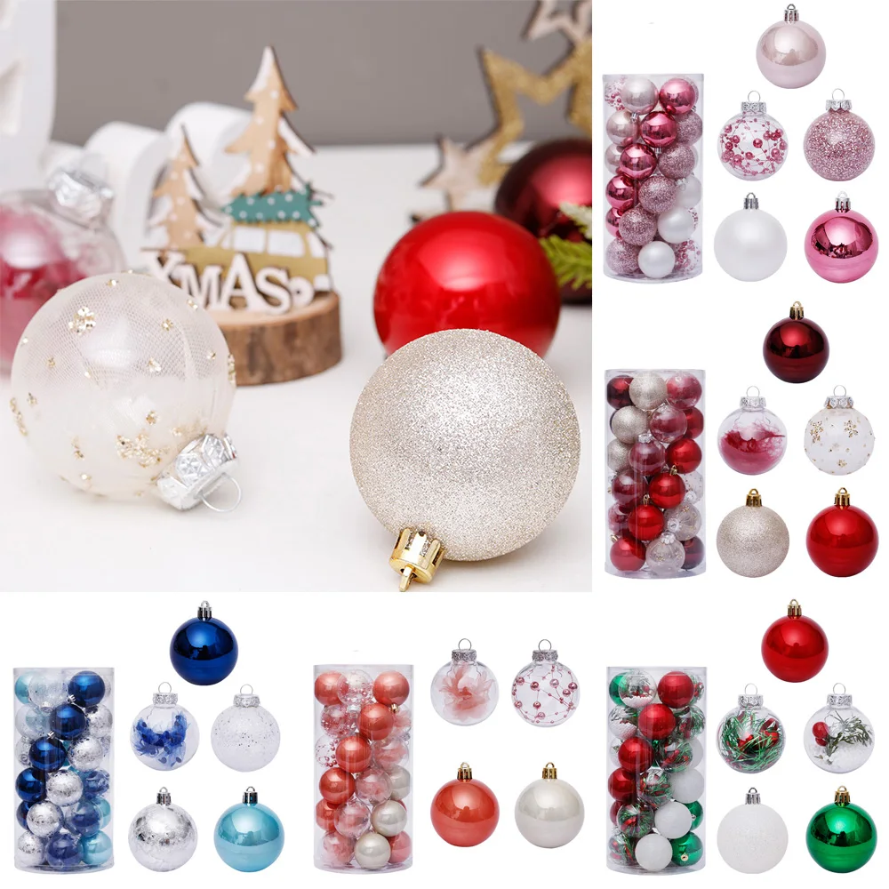 

30PCS Christmas Ball Baubles Party Xmas Tree Decorations Hanging Ornament Decor Festive Adornment Balls For Christmas Party