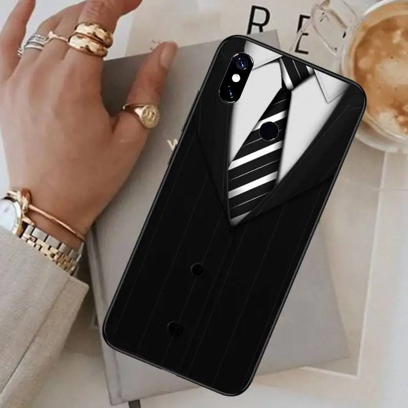 

Man Suit Shirt Tie Phone Case For Xiaomi Redmi 7 8 9t a3Pro 9se k20 mi8 max3 lite 9 note 9s 10 pro