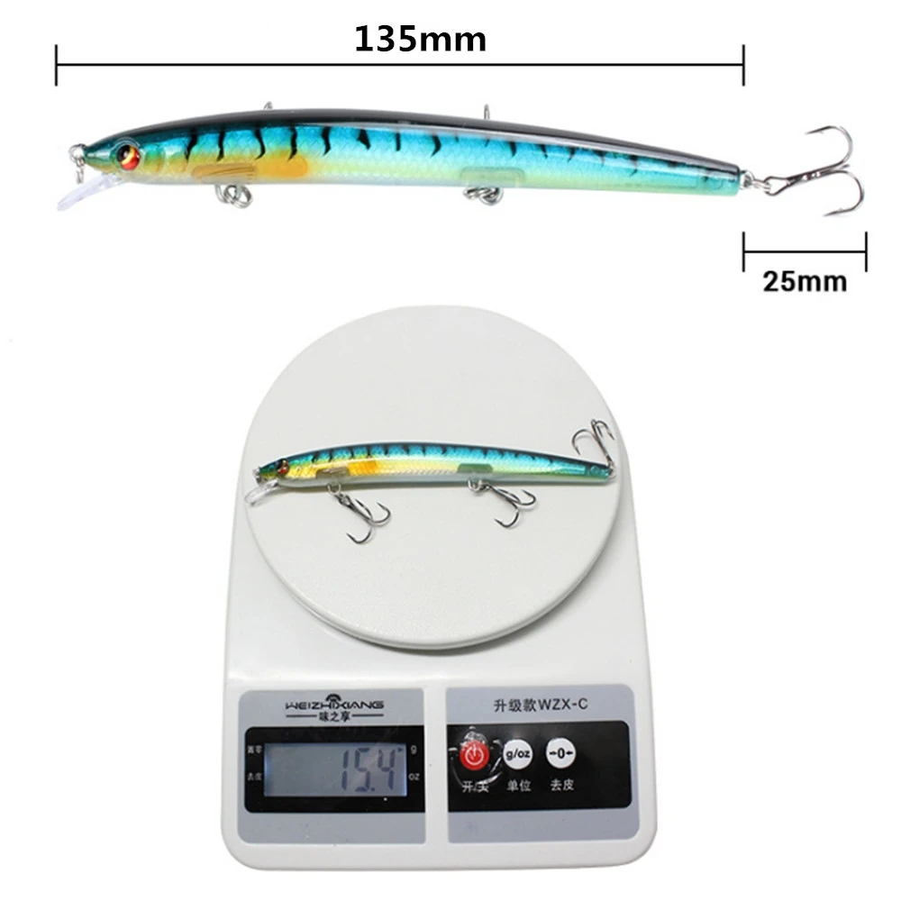 1PCS Classic Wobblers 135mm/15.4g Minnow Fishing Lures Flying Fish Long Shot Plastic Hard Crankbait Carp Pike Fishing Tackle