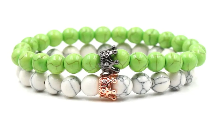 8 мм 2 шт./компл. tt 5 Эластичный регулируемый натуральный зеленый белый бусины из