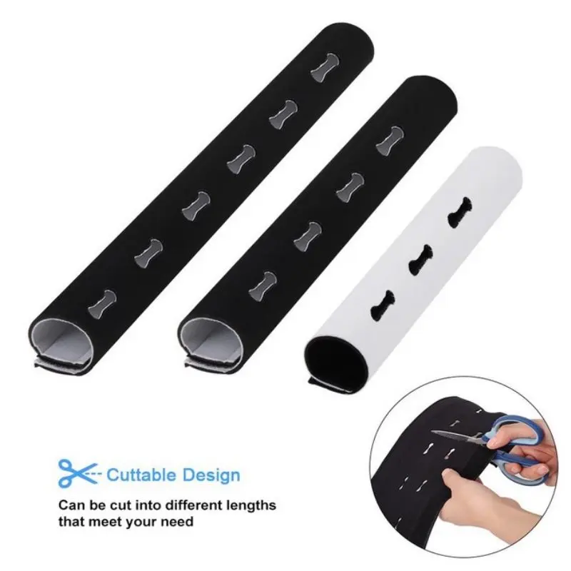 

1 Pack Cable Management Sleeve Flexible Cable Sleeve Neoprene Wire Organizer