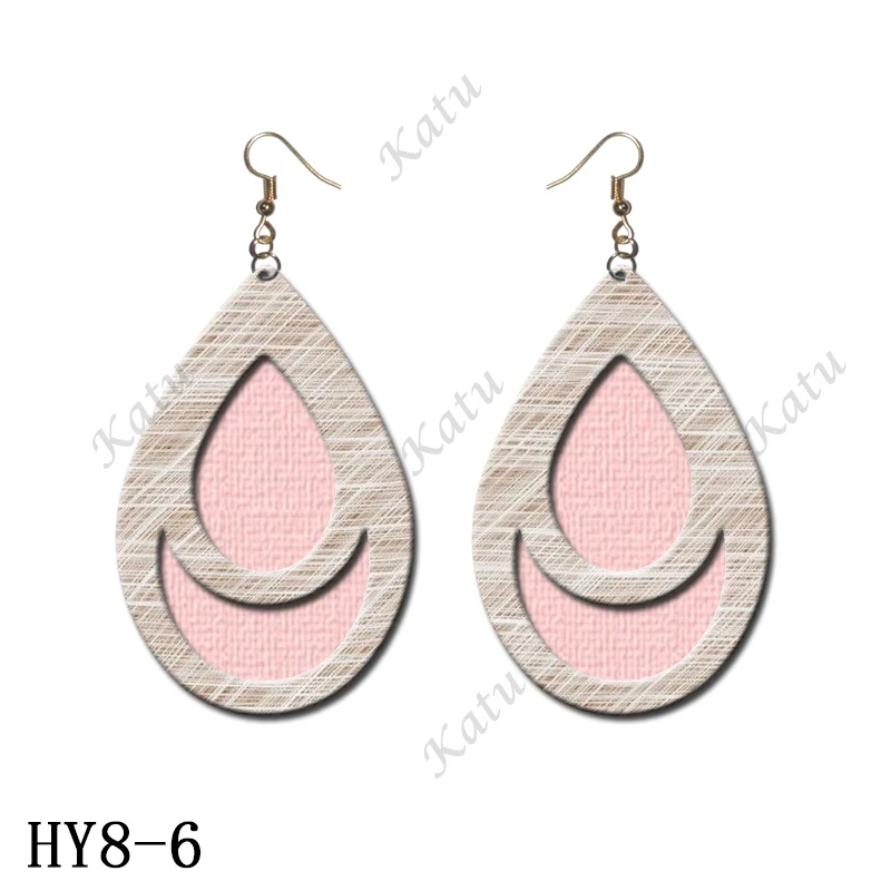 HY8-6 10 типов сережек(Размер: 2 дюйма/2,25 дюйма/2,5 дюйма/2,75 дюйма/3 дюйма) деревянные формы подходят для обычных высечных машин - Цвет: HY8-6