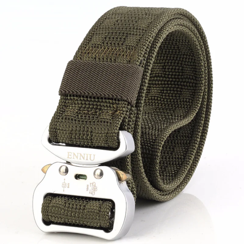 Aluminum Alloy Buckle 3.8 Men's Tactical Belt Training Outdoor Multifunctional Nylon Casual Training Belts