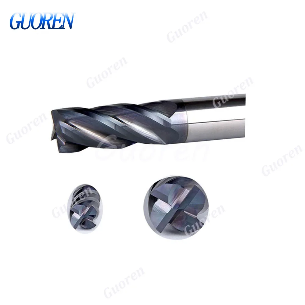Концевая фреза с нанопокрытием HRC45 1 шт. режущая 4 канавками 5 мм 6 8 10 осветительная