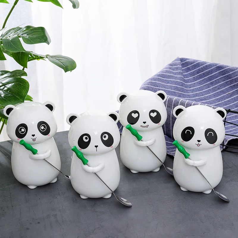 Мультяшная панда керамическая кофейная кружка офисные креативные чашки и кружки