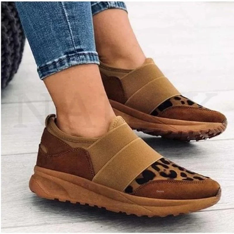 

Ladies Round Toe Wear Casual Shoes 2021 Summer New Wedge Flat Sneakers Comfortable Lightweight Walking Shoes Zapatos De Mujer