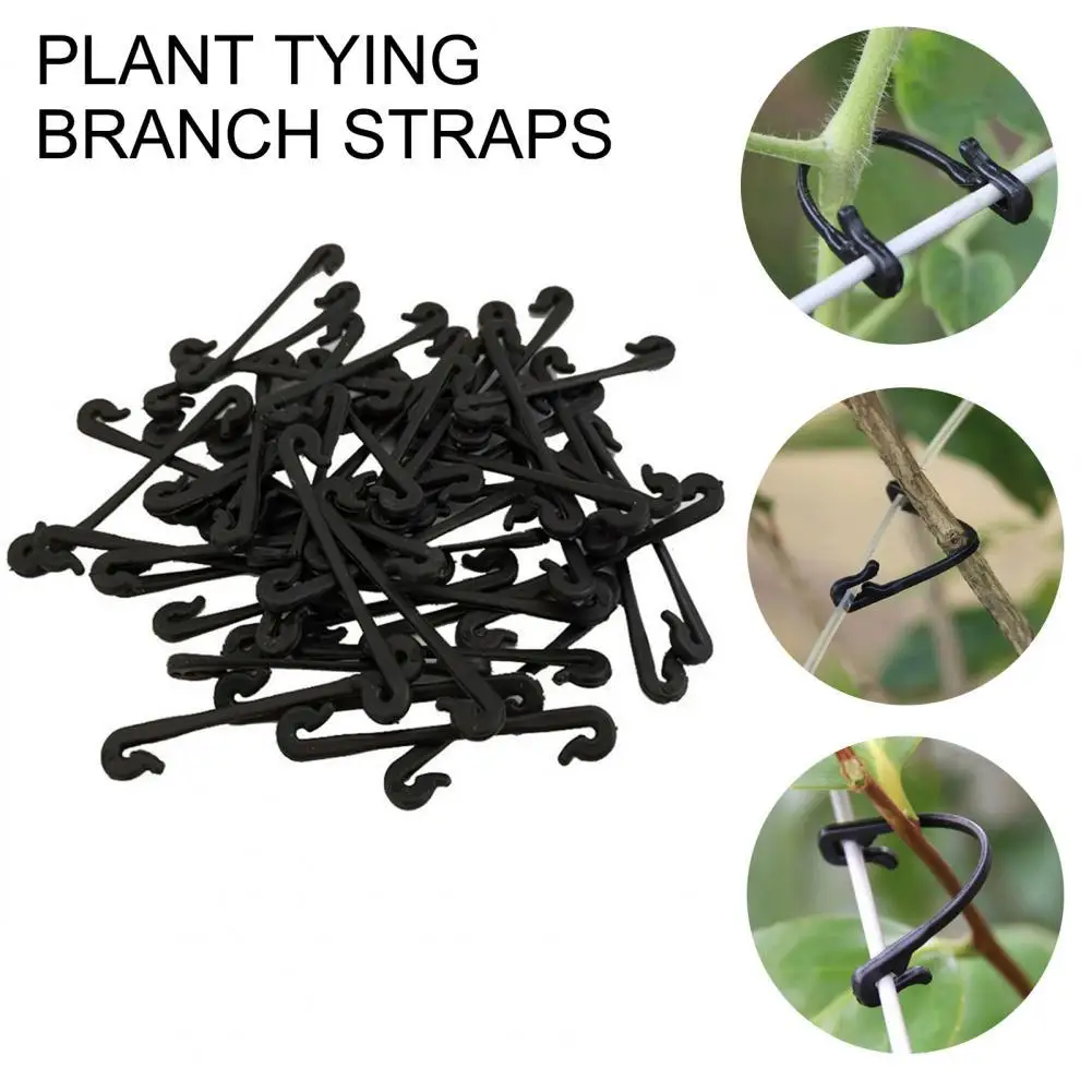 

50Pcs Durable Plastic Clips Portable Lightweight Small Plant Fixing Clips Vine Support Tied Bundle Branch Gadgets for Outdoor