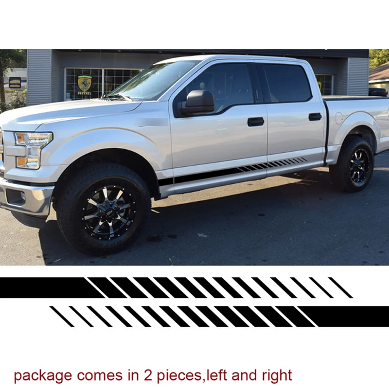 2 шт. градиентные виниловые наклейки на автомобильные двери ford f150 super crew 5 1/2 box или