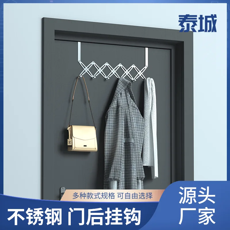 

Perforation-free Door Rear Hook Bathroom Toilet Wall Clothes Hanger Rack Wall Hanging Coat Hanger Hook Storage Rack