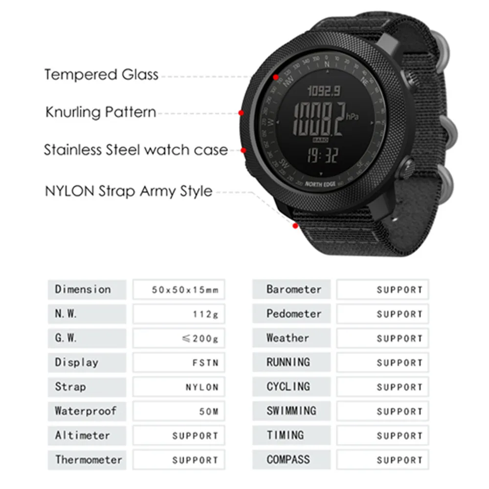 Мужские умные часы 2019 мужские светодиодные цифровые шагомер спортивные наручные