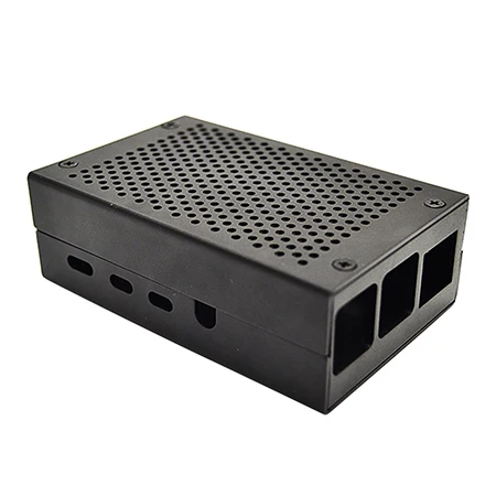 black case Raspberry pi 4B корпус из алюминиевого сплава металла с 3 шт. алюминиевый радиатор комплект для охлаждения кулер - Комплект: black case