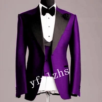 new arrival one button groomsmen peak lapel groom tuxedos men suits weddingprom best man blazer jacketpantsvesttie b259