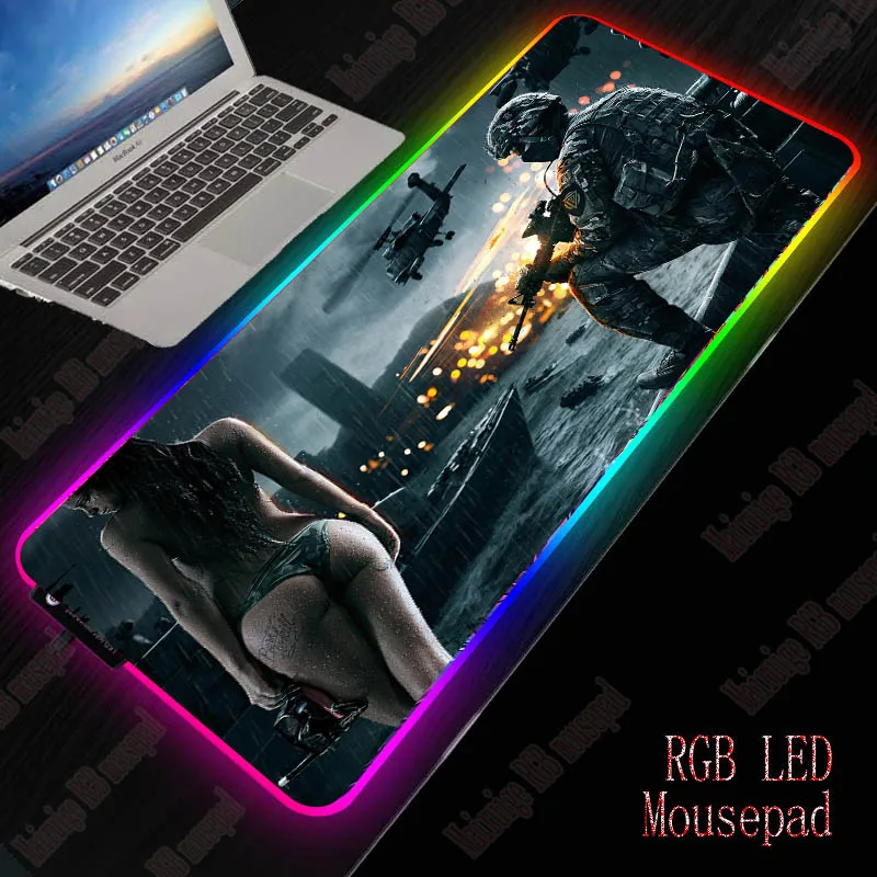 XGZ поле боя жакет для девочки с Gaming Keyboard RGB Мышь Pad PC Gamer компьютер коврик