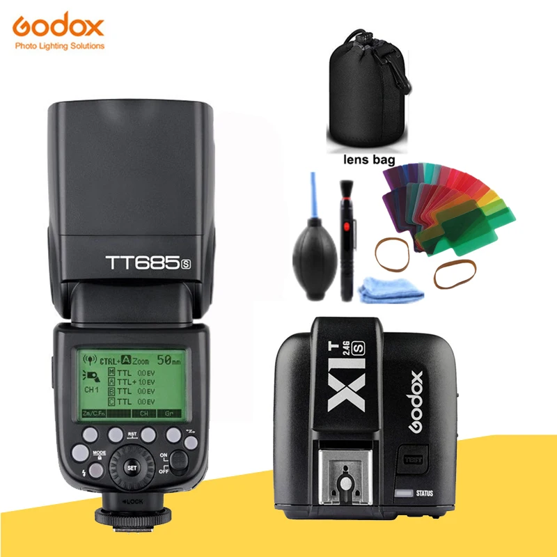 

Godox TT685S 2.4G HSS 1/8000s TTL GN60 Wireless Speedlite Flash X1T-S Trigger for Sony A77II A7RII A7R A58 A9 A99 A6300 A6500