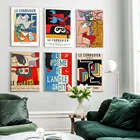 Постеры и принты Le Corbusier абстрактный выставочный постер настенное ИСКУССТВО ЛИНИЯ изображение лица Картина на холсте для комнаты домашний декор