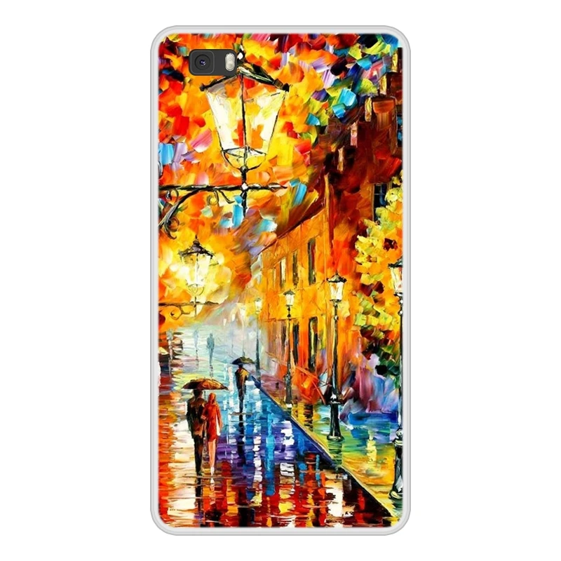 Case for Huawei P8 Lite Soft Silicone TPU Chic Pattern Paint Phone Cover P8Lite P 8 ALE L21 In Stock |