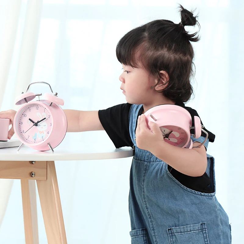 

Cartoon Cute Alarm Clock Creative Mute Bedside Clock Home Decoration Gift Decoration Desk Table Durable Decoration Luminous