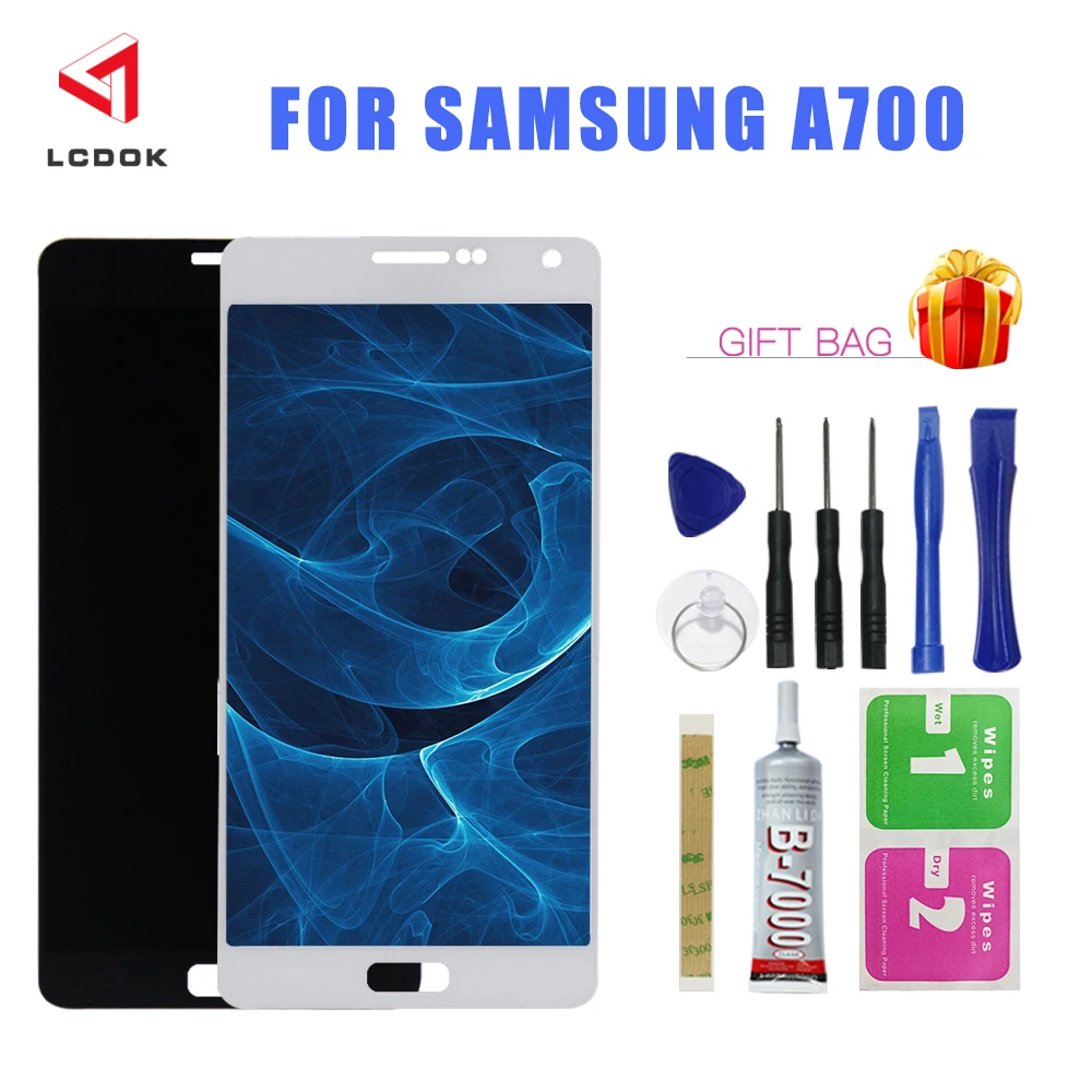 Яркость Регулируемый ЖК-дисплей для samsung Galaxy A7 2015 A700 A700F A700S кодирующий