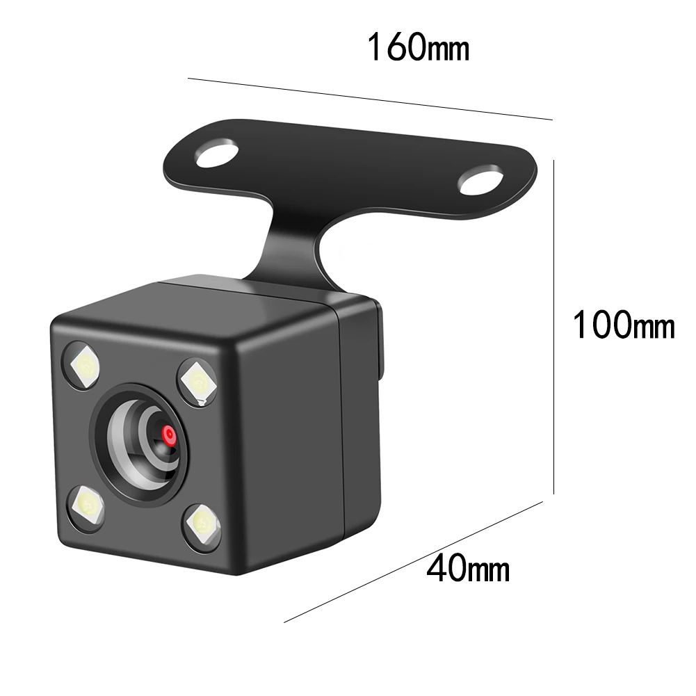 VODOOL New Universal Car Rearview Camera 4LED Night Vision Rear View with 5 Pin Extension Cable for Dashcam | Автомобили и
