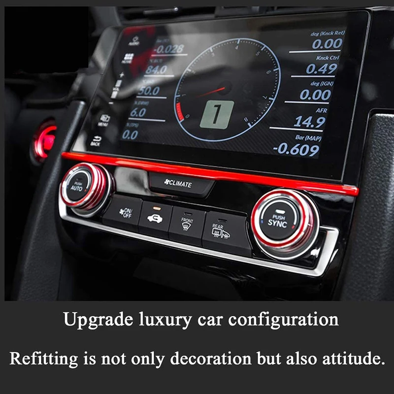 

Console Center Frame Decorative Trims Steering Wheel Cover Automotive Full Set of Car Interiors for Honda 10Th Civic