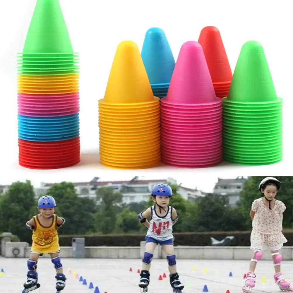 

10 Pieces Agility Maker Cones For Slalom Roller Skating 7.8*7.5cm Sports Training Sports Outdoor Tools Traffic Cone V4F3