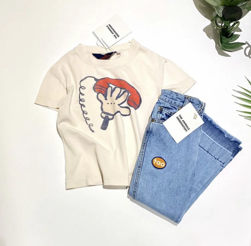 

TAO 2021 New Summer Kids T Shirts for Boys Cute Print Short Sleeve T Shirts Baby Child Cotton Tops Tees Clothes Toddler