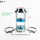 Колонна для дистилляционных линз, 3 этажа, 4 дюйма, с наборами пузырьковых пластин из нержавеющей стали 304, трехзажимное смотровое стекло, соединение из нержавеющей стали 304