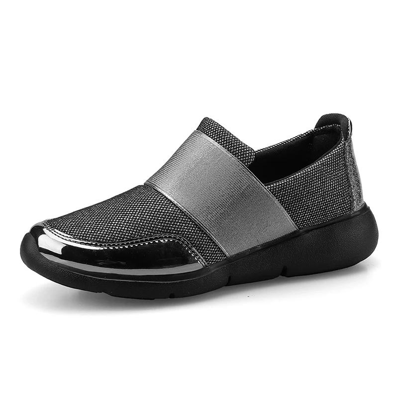 Women Flat Shoes Ladies Black Shoes Women 2020 winter Fashion mesh Mother Shoes slip on Casual Oxfords Moccasins Sneakers