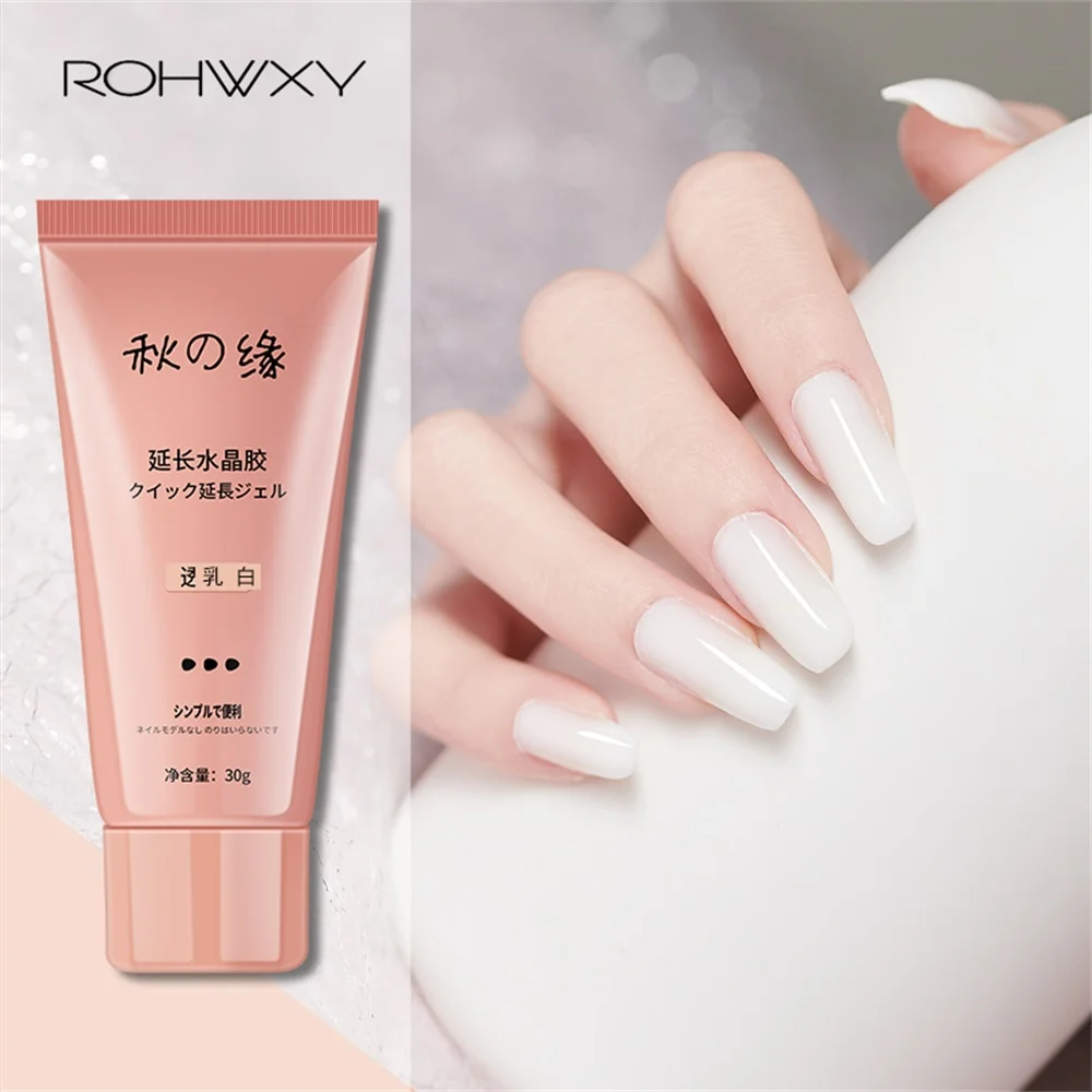 ROHWXY 30 мл Лак для ногтей наращивания поли УФ гель маникюрных инструментов желе дизайна ногтей|Гель ногтей| |