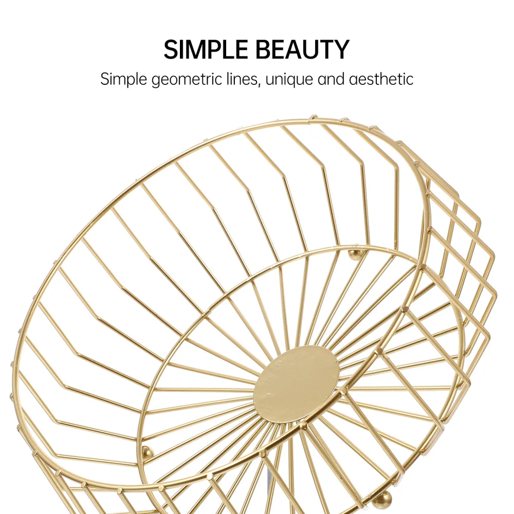 

1pc Iron Art Fruit Bread Basket Multi-functional Basket Sturdy Storage Basket