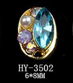 HY-3502 10pcs 10 шт./лот, сплав дизайн ногтей 3d с плоской задней стороны бриллианты жемчужные ювелирные изделия Стразы украшения для ногтей - Цвет: HY-3502 10pcs