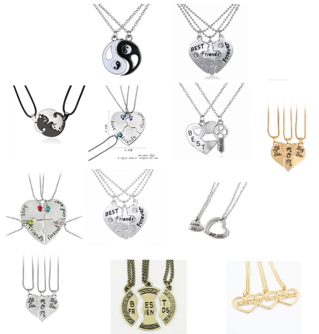 1 комплект креативный стиль ювелирные изделия дружбы модные ожерелья части