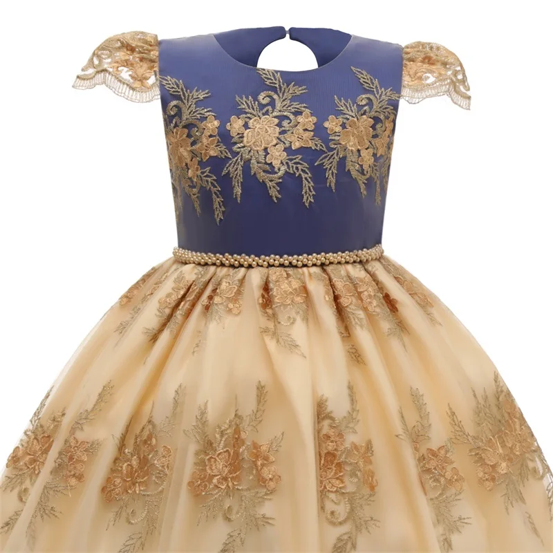 Flower Girls Party Princess Dress Kids Embroidered Formal Wedding Birthday Christmas Ball Gown Children Ceremony Dresses | Детская