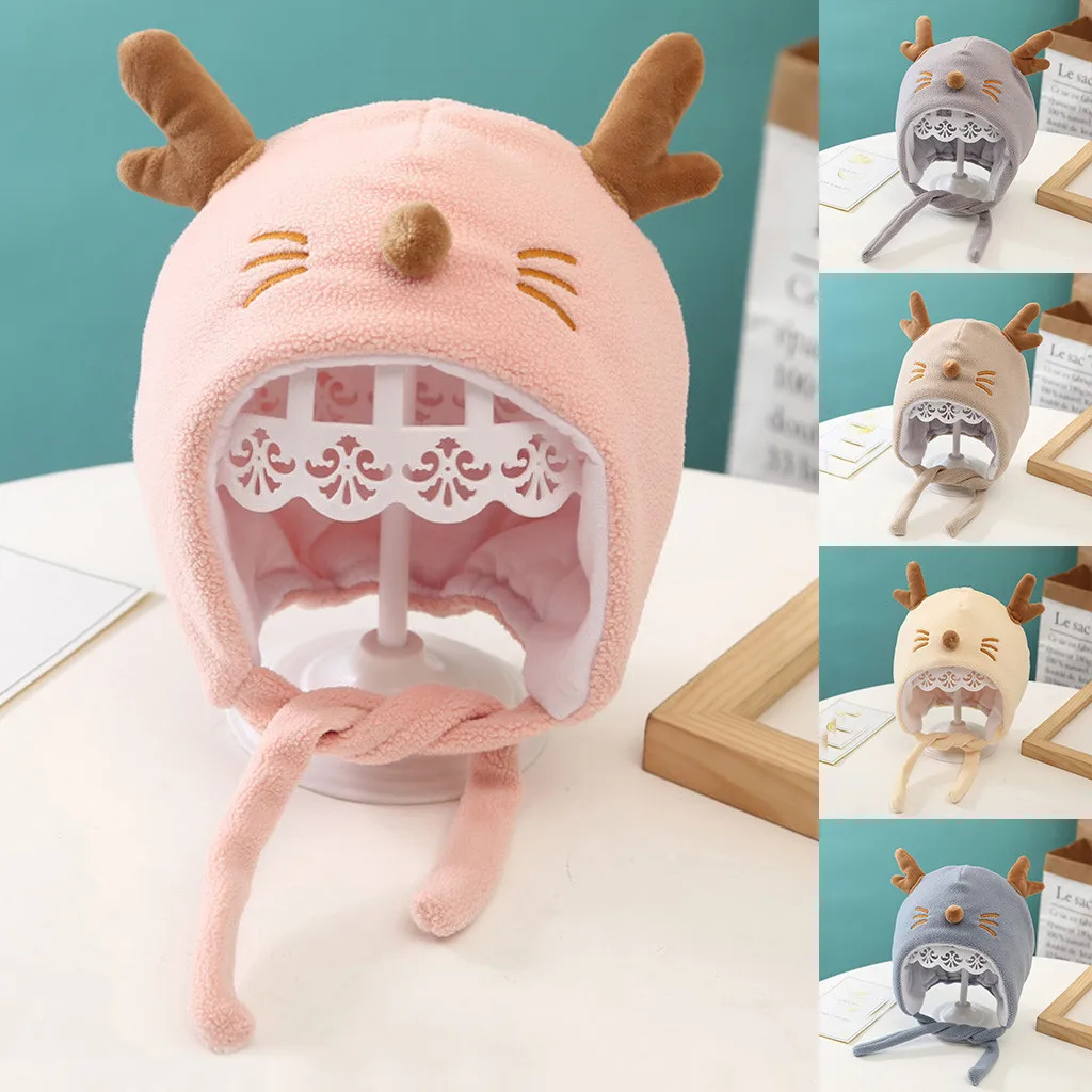 Детские милые шапки для мальчиков и девочек коллекция 2019 года зимняя теплая