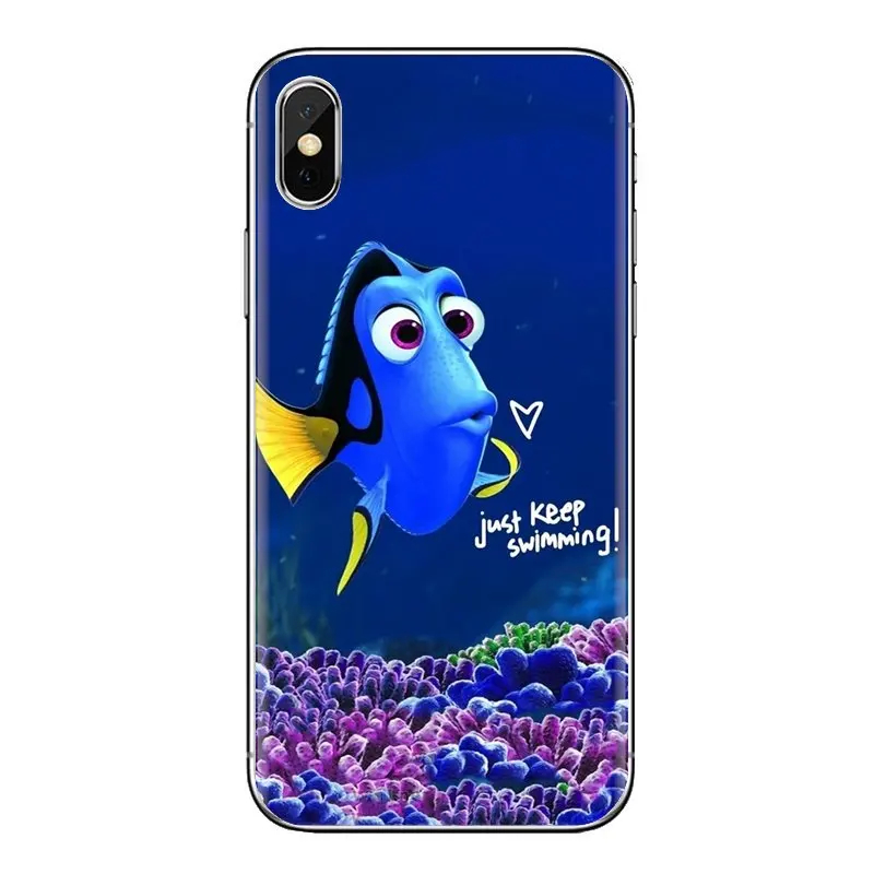 Finding Nemo Dory Cartoon Sea TPU Transparent Shell Covers For iPod Touch Apple iPhone 4 4S 5 5S SE 5C 6 6S 7 8 X XR XS Plus MAX |