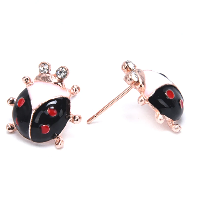 Серьги-гвоздики женские в виде божьей коровки 1 пара | Украшения и аксессуары