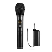 hot handheld wireless uhf microphone system with portable receiver 14inch output for karaoke system ktv church wedding